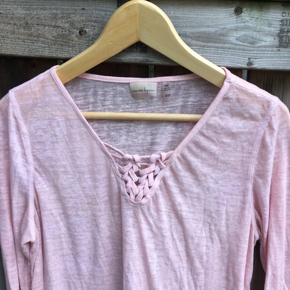 Nanette Lepore long sleeve pink top - size M - Picture 3 of 6